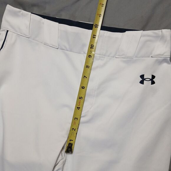 Under Armour Baseball Pants White Heat Gear Snap Button Stretch Mens Large 34x30 - Picture 10 of 13
